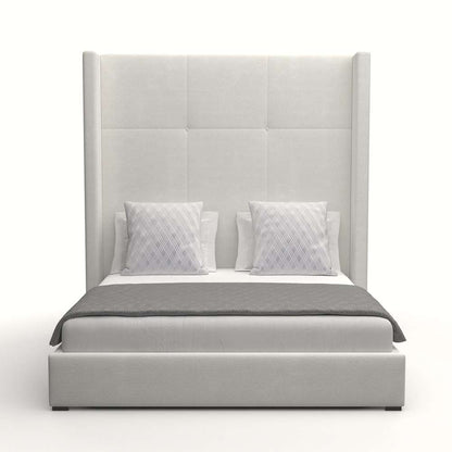 Nativa Interiors - Aylet Simple Tufted Upholstered High Queen Off White Bed - BED-AYLET-ST-HI-QN-PF-WHITE veiw 1