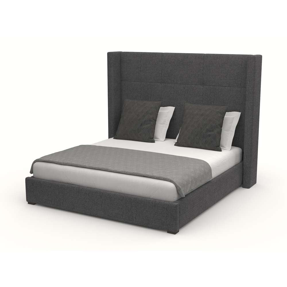 Nativa Interiors - Aylet Simple Tufted Upholstered Medium California King Charcoal Bed - BED-AYLET-ST-MID-CA-PF-CHARCOAL veiw 1
