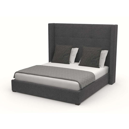 Nativa Interiors - Aylet Simple Tufted Upholstered Medium California King Charcoal Bed - BED-AYLET-ST-MID-CA-PF-CHARCOAL veiw 1