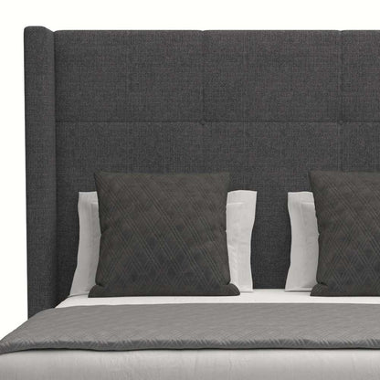 Nativa Interiors - Aylet Simple Tufted Upholstered Medium King Charcoal King Bed - BED-AYLET-ST-MID-KN-PF-CHARCOAL veiw 3