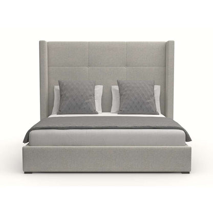 Nativa Interiors - Aylet Simple Tufted Upholstered Medium King Grey Bed - BED-AYLET-ST-MID-KN-PF-GREY veiw 1