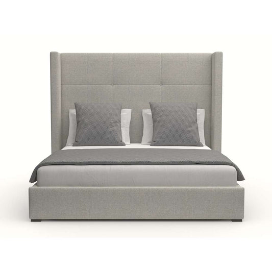 Nativa Interiors - Aylet Simple Tufted Upholstered Medium Queen Grey Bed - BED-AYLET-ST-MID-QN-PF-GREY veiw 1