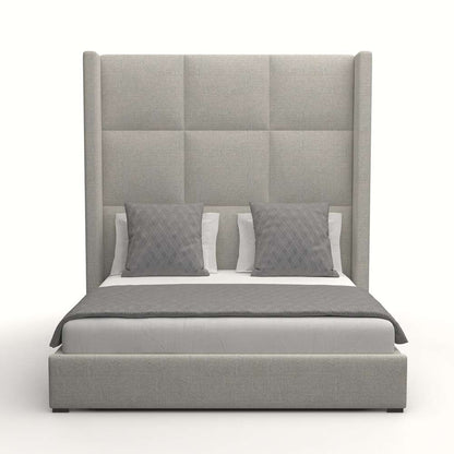 Nativa Interiors - Aylet Square Tufted Upholstered High California King Grey Bed - BED-AYLET-SQ-HI-CA-PF-GREY veiw 1