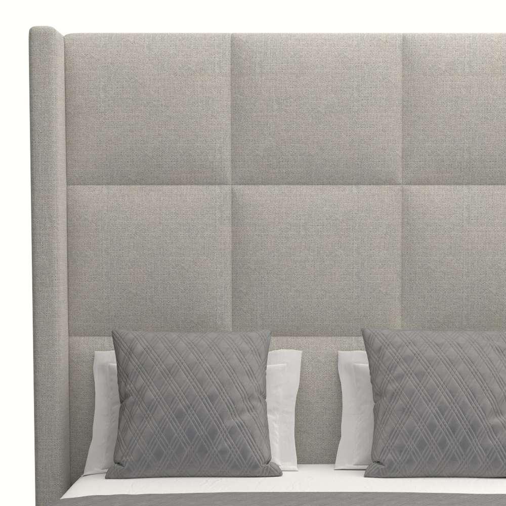 Nativa Interiors - Aylet Square Tufted Upholstered High California King Grey Bed - BED-AYLET-SQ-HI-CA-PF-GREY veiw 3