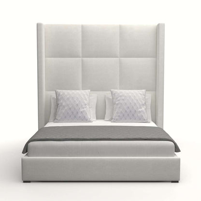 Nativa Interiors - Aylet Square Tufted Upholstered High California King Off White Bed - BED-AYLET-SQ-HI-CA-PF-WHITE veiw 1