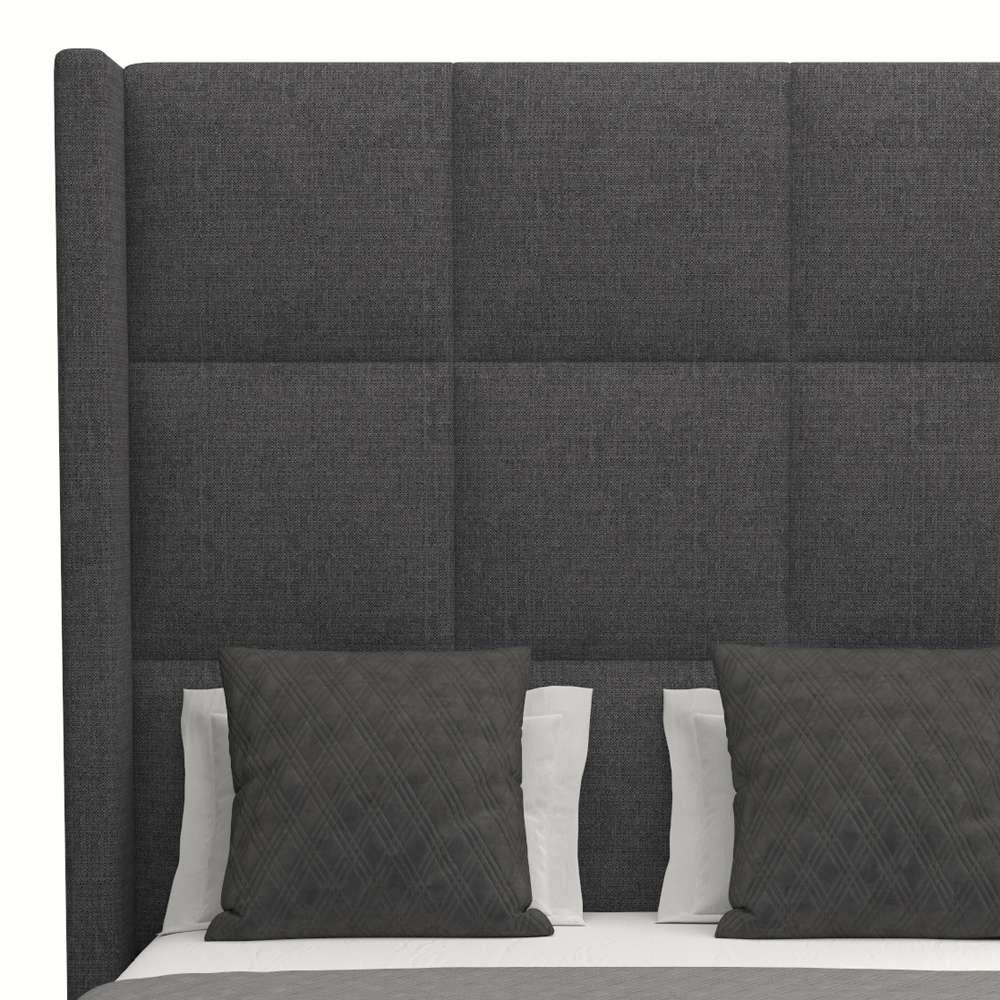 Nativa Interiors - Aylet Square Tufted Upholstered High Queen Charcoal Bed - BED-AYLET-SQ-HI-QN-PF-CHARCOAL veiw 3