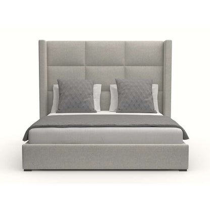 Nativa Interiors - Aylet Square Tufted Upholstered Medium King Grey Bed - BED-AYLET-SQ-MID-KN-PF-GREY veiw 1