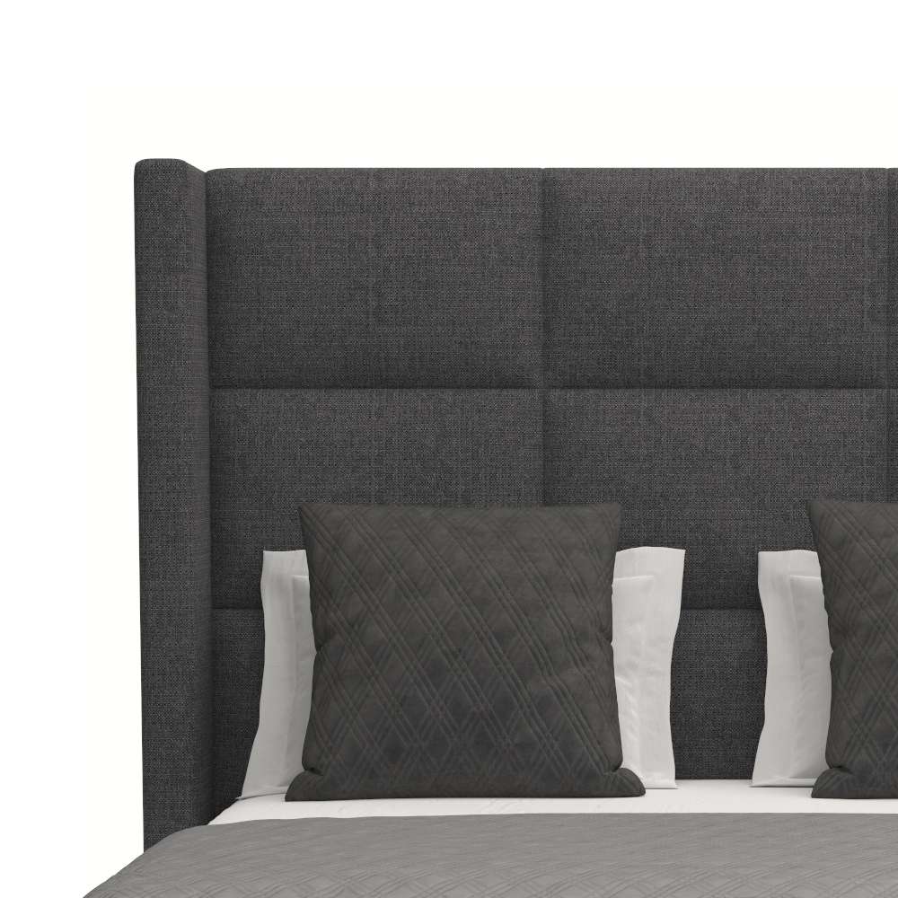 Nativa Interiors - Aylet Square Tufted Upholstered Medium Queen Charcoal Bed - BED-AYLET-SQ-MID-QN-PF-CHARCOAL veiw 3