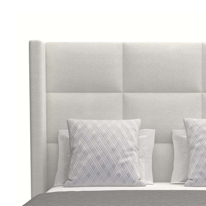 Nativa Interiors - Aylet Square Tufted Upholstered Medium Queen Off White Bed - BED-AYLET-SQ-MID-QN-PF-WHITE veiw 3