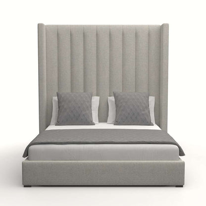 Nativa Interiors - Aylet Vertical Channel Tufted Upholstered High California King Grey Bed - BED-AYLET-VC-HI-CA-PF-GREY veiw 1