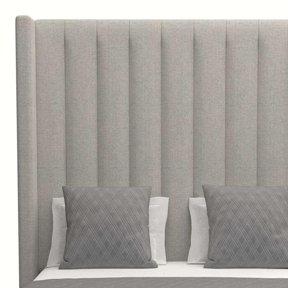 Nativa Interiors - Aylet Vertical Channel Tufted Upholstered High California King Grey Bed - BED-AYLET-VC-HI-CA-PF-GREY veiw 3