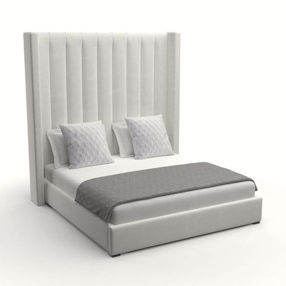 Nativa Interiors - Aylet Vertical Channel Tufted Upholstered High Queen Off White Bed - BED-AYLET-VC-HI-QN-PF-WHITE veiw 2