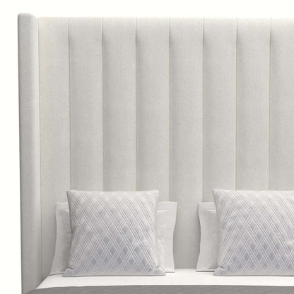 Nativa Interiors - Aylet Vertical Channel Tufted Upholstered High Queen Off White Bed - BED-AYLET-VC-HI-QN-PF-WHITE veiw 3