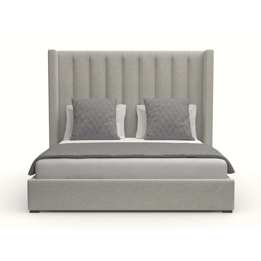 Nativa Interiors - Aylet Vertical Channel Tufted Upholstered Medium Grey King Bed - BED-AYLET-VC-MID-KN-PF-GREY veiw 1