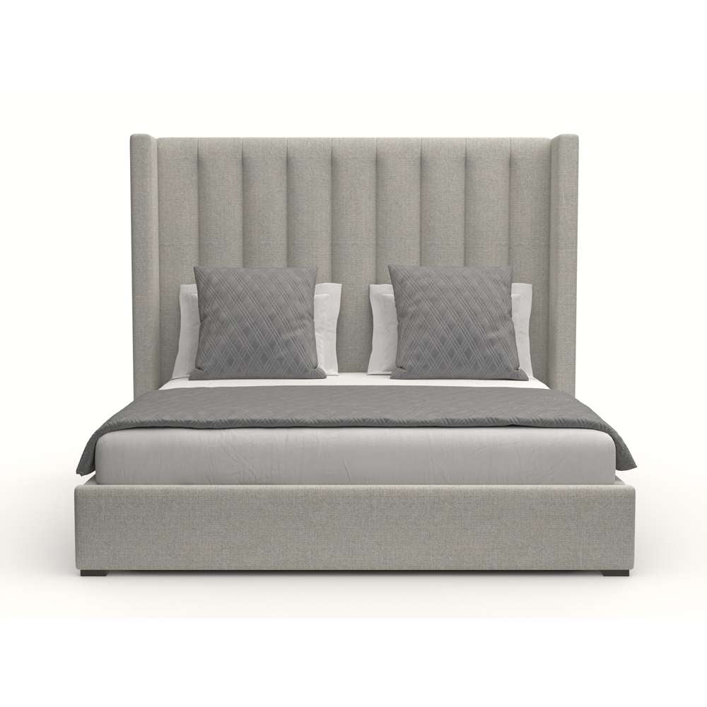 Nativa Interiors - Aylet Vertical Channel Tufted Upholstered Medium Grey Queen Bed - BED-AYLET-VC-MID-QN-PF-GREY veiw 1