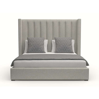 Nativa Interiors - Aylet Vertical Channel Tufted Upholstered Medium Grey Queen Bed - BED-AYLET-VC-MID-QN-PF-GREY veiw 1