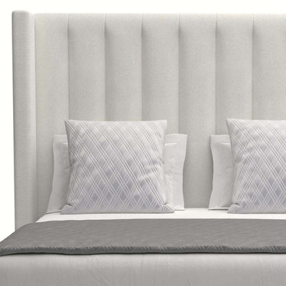 Nativa Interiors - Aylet Vertical Channel Tufted Upholstered Medium Off White Queen Bed - BED-AYLET-VC-MID-QN-PF-WHITE veiw 3