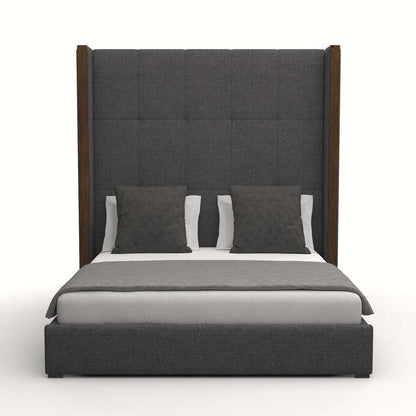 Nativa Interiors - Irenne Box Tufted Upholstered High King Charcoal Bed - BED-IRENNE-BOX-HI-KN-PF-CHARCOAL veiw 1