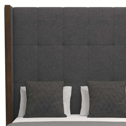 Nativa Interiors - Irenne Box Tufted Upholstered High King Charcoal Bed - BED-IRENNE-BOX-HI-KN-PF-CHARCOAL veiw 3