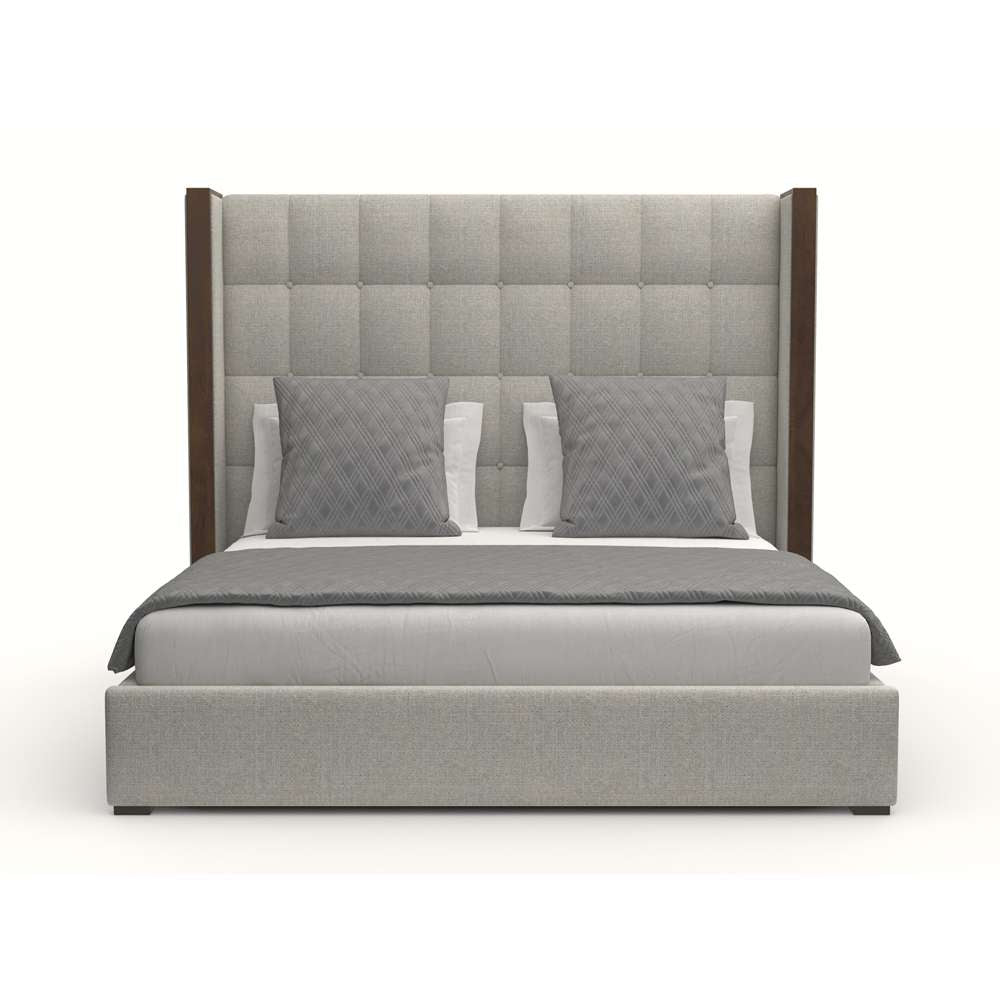 Nativa Interiors - Irenne Box Tufted Upholstered Medium California King Grey Bed - BED-IRENNE-BOX-MID-CA-PF-GREY veiw 1