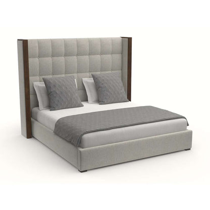Nativa Interiors - Irenne Box Tufted Upholstered Medium California King Grey Bed - BED-IRENNE-BOX-MID-CA-PF-GREY veiw 2