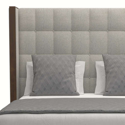 Nativa Interiors - Irenne Box Tufted Upholstered Medium Queen Grey Bed - BED-IRENNE-BOX-MID-QN-PF-GREY veiw 3