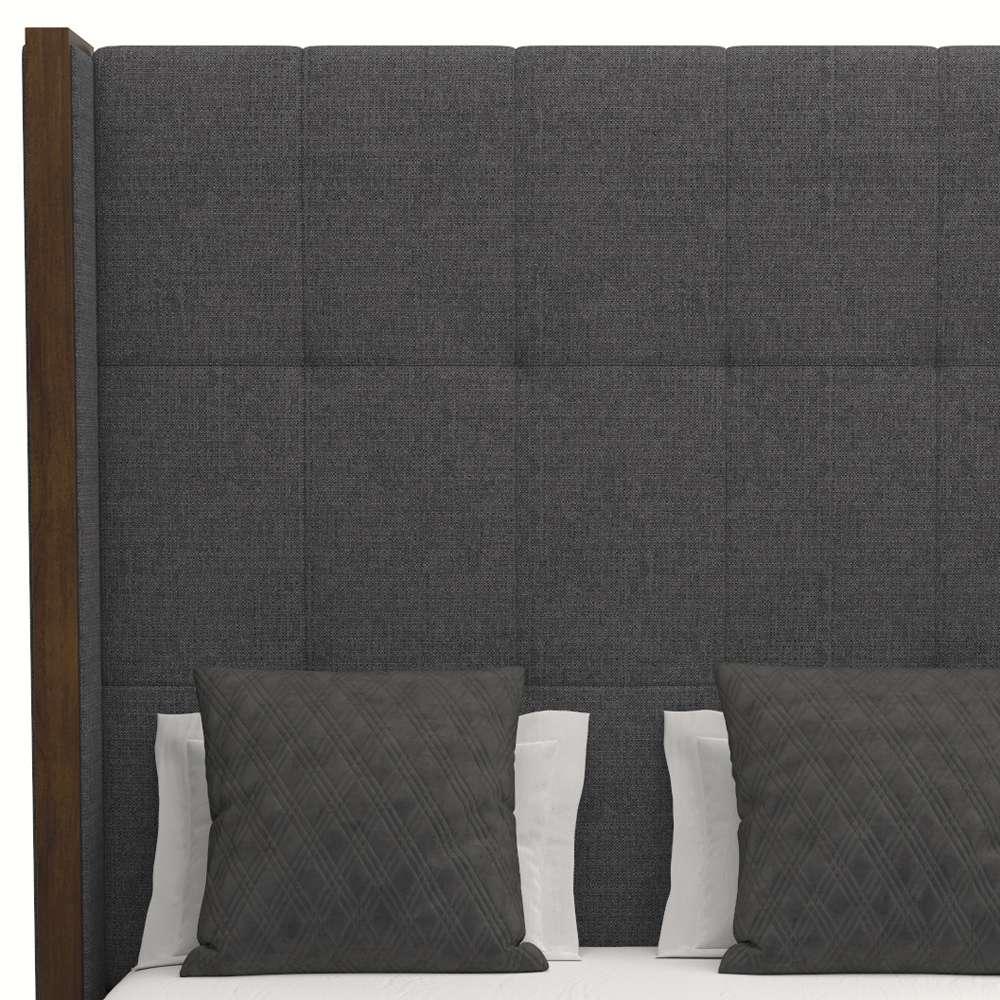 Nativa Interiors - Irenne Button Tufted Upholstered High Queen Charcoal Bed - BED-IRENNE-BTN-HI-QN-PF-CHARCOAL veiw 3