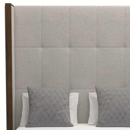Nativa Interiors - Irenne Button Tufted Upholstered High Queen Grey Bed - BED-IRENNE-BTN-HI-QN-PF-GREY veiw 3