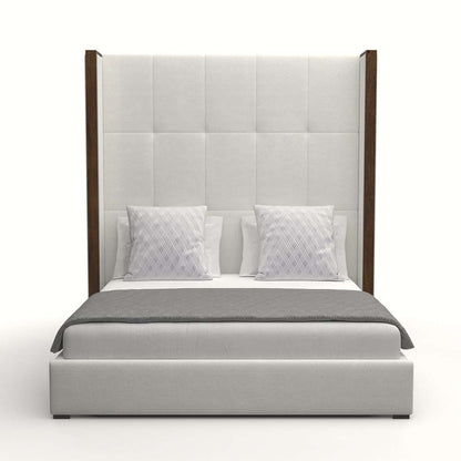 Nativa Interiors - Irenne Button Tufted Upholstered High Queen Off White Bed - BED-IRENNE-BTN-HI-QN-PF-WHITE veiw 1