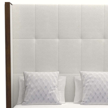 Nativa Interiors - Irenne Button Tufted Upholstered High Queen Off White Bed - BED-IRENNE-BTN-HI-QN-PF-WHITE veiw 3