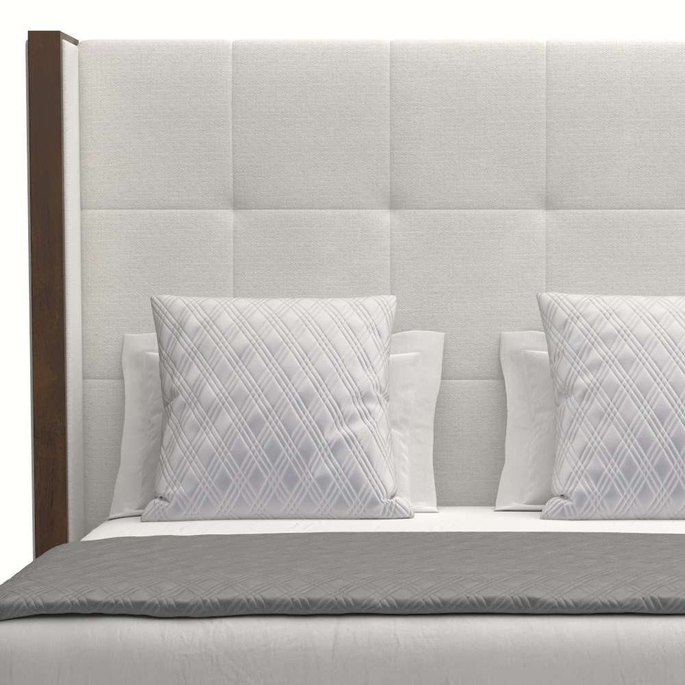 Nativa Interiors - Irenne Button Tufted Upholstered Medium California King Off White Bed - BED-IRENNE-BTN-MID-CA-PF-WHITE veiw 3
