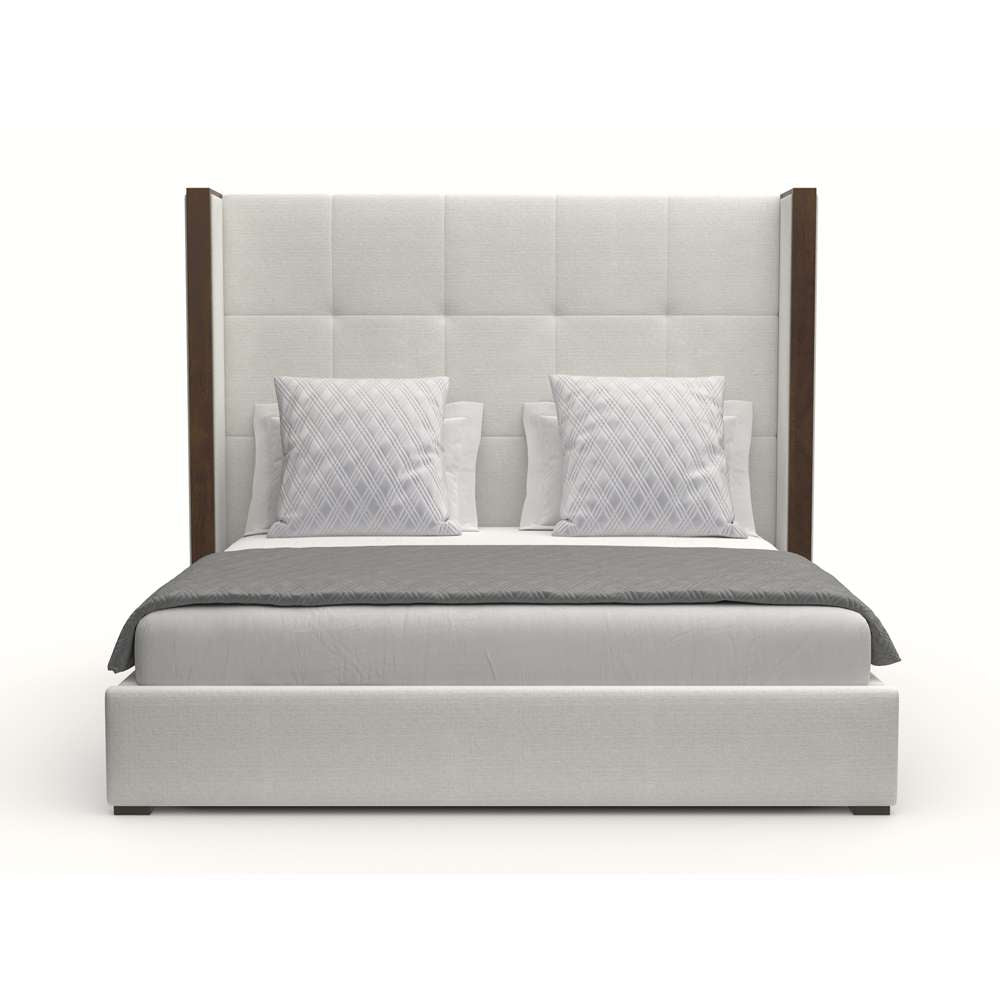 Nativa Interiors - Irenne Button Tufted Upholstered Medium King Off White Bed - BED-IRENNE-BTN-MID-KN-PF-WHITE veiw 1