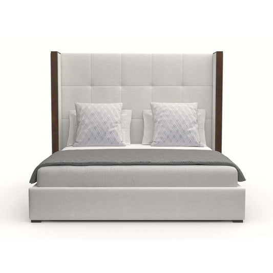 Nativa Interiors - Irenne Button Tufted Upholstered Medium Queen Off White Bed - BED-IRENNE-BTN-MID-QN-PF-WHITE veiw 1