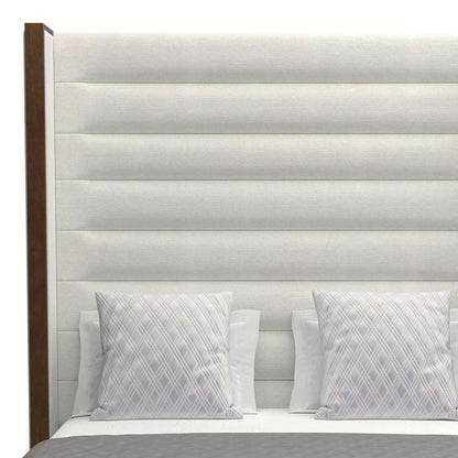 Nativa Interiors - Irenne Horizontal Channel Tufted Upholstered High Height California King Off White Bed - BED-IRENNE-HC-HI-CA-PF-WHITE veiw 3