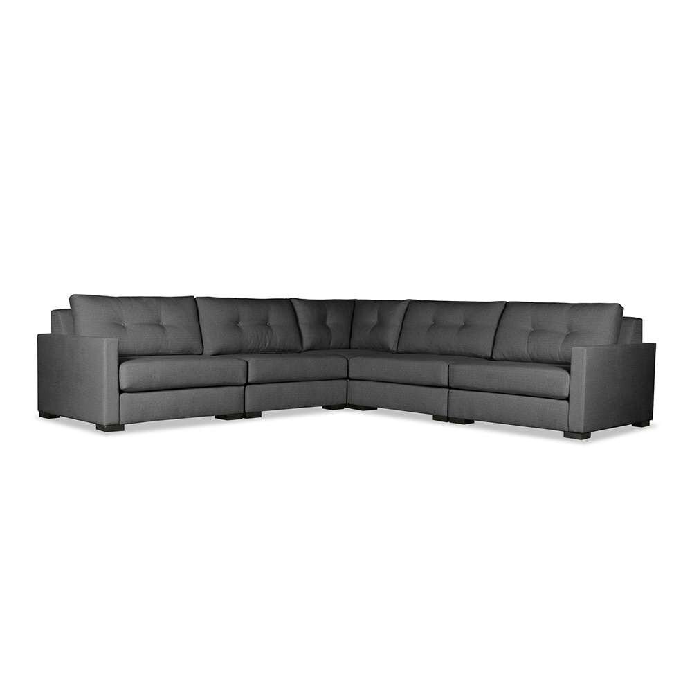 Nativa Interiors - Irenne Horizontal Channel Tufted Upholstered High King Grey Bed - BED-IRENNE-HC-HI-KN-PF-GREY veiw 2