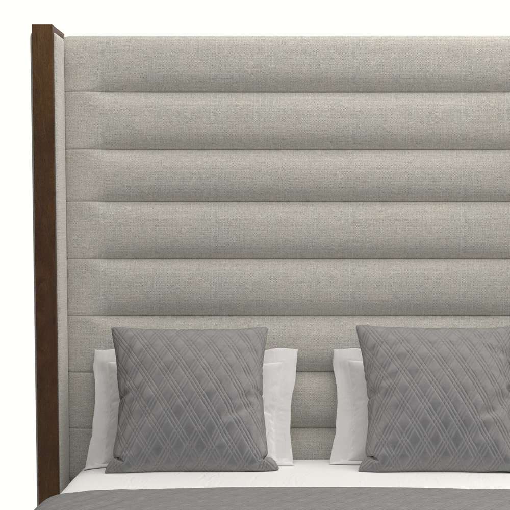 Nativa Interiors - Irenne Horizontal Channel Tufted Upholstered High Queen Grey Bed - BED-IRENNE-HC-HI-QN-PF-GREY veiw 3
