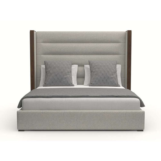 Nativa Interiors - Irenne Horizontal Channel Tufted Upholstered Medium California King Grey Bed - BED-IRENNE-HC-MID-CA-PF-GREY veiw 1