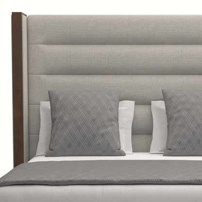 Nativa Interiors - Irenne Horizontal Channel Tufted Upholstered Medium California King Grey Bed - BED-IRENNE-HC-MID-CA-PF-GREY veiw 3