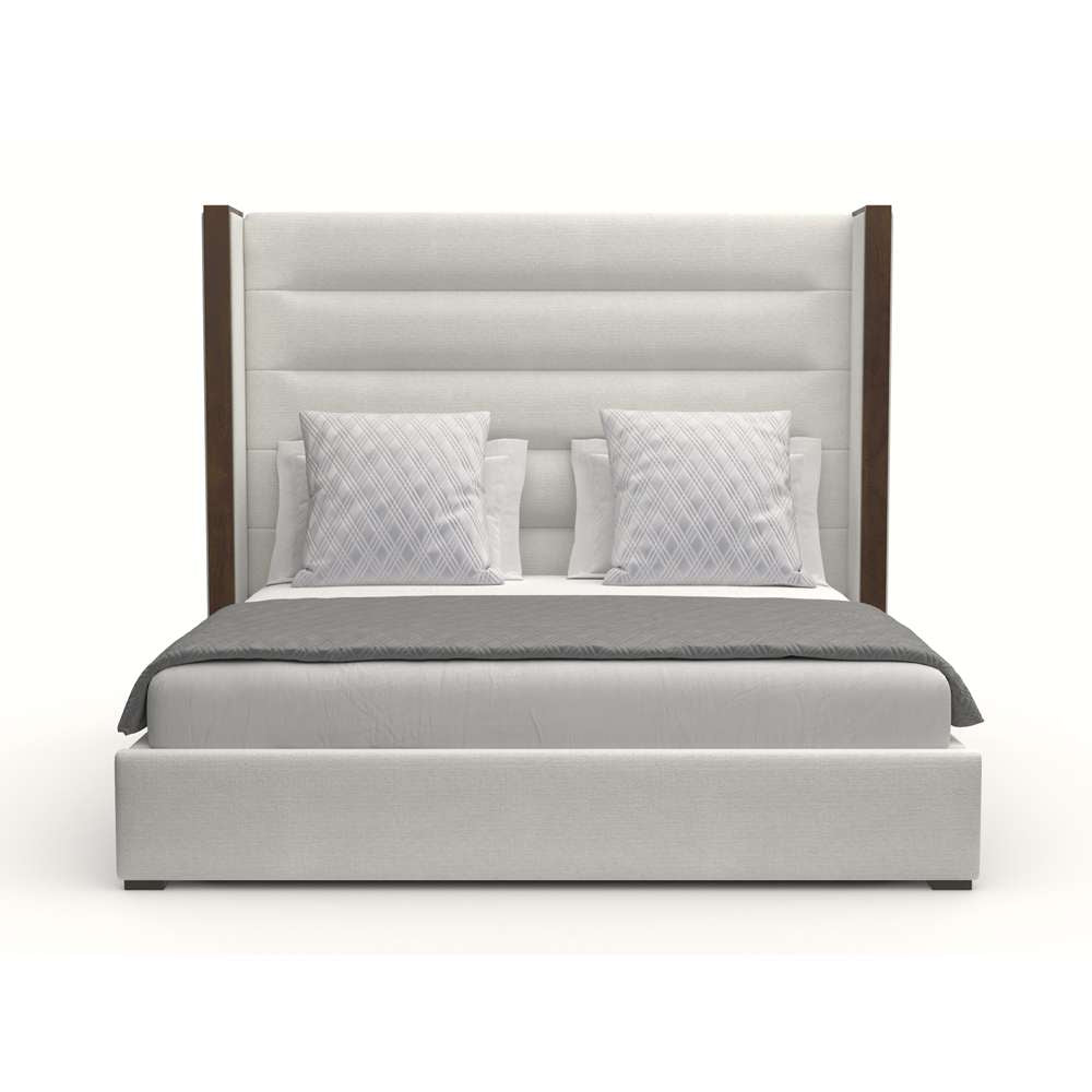 Nativa Interiors - Irenne Horizontal Channel Tufted Upholstered Medium California King Off White Bed - BED-IRENNE-HC-MID-CA-PF-WHITE veiw 1