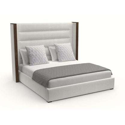 Nativa Interiors - Irenne Horizontal Channel Tufted Upholstered Medium California King Off White Bed - BED-IRENNE-HC-MID-CA-PF-WHITE veiw 2
