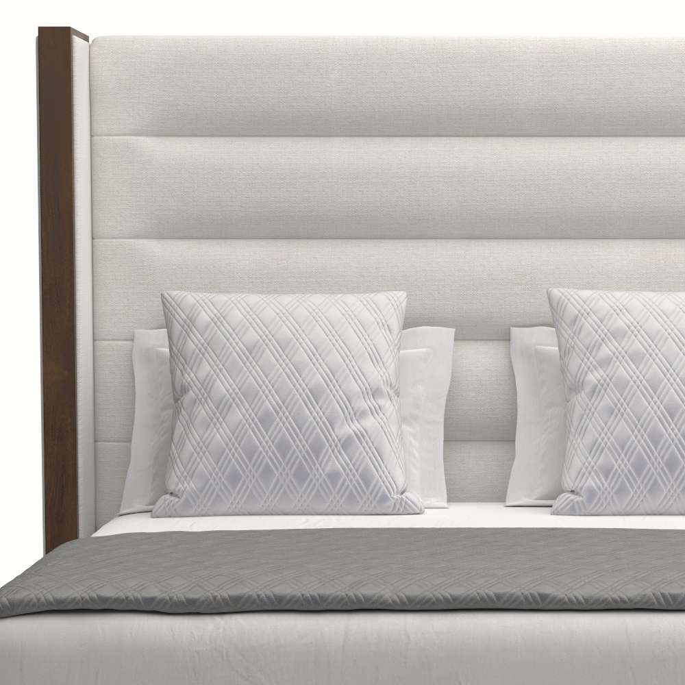 Nativa Interiors - Irenne Horizontal Channel Tufted Upholstered Medium California King Off White Bed - BED-IRENNE-HC-MID-CA-PF-WHITE veiw 3