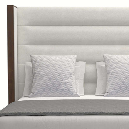 Nativa Interiors - Irenne Horizontal Channel Tufted Upholstered Medium California King Off White Bed - BED-IRENNE-HC-MID-CA-PF-WHITE veiw 3