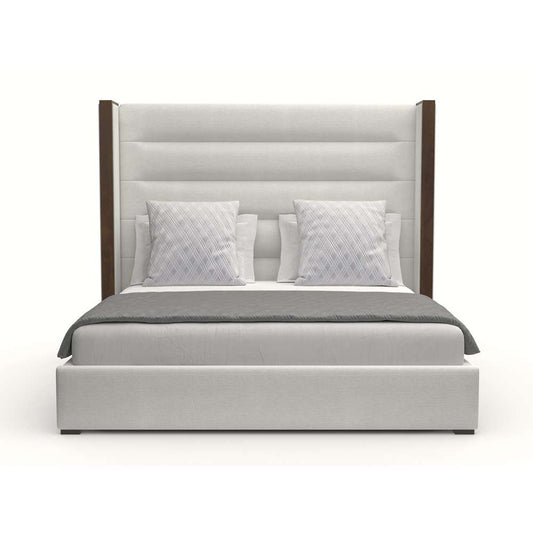 Nativa Interiors - Irenne Horizontal Channel Tufted Upholstered Medium Queen Off White Bed - BED-IRENNE-HC-MID-QN-PF-WHITE veiw 1