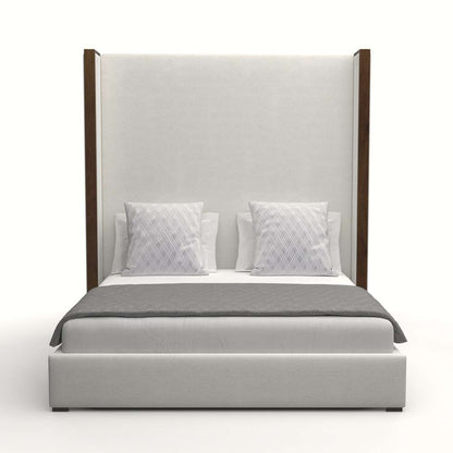 Nativa Interiors - Irenne Plain Upholstered High Queen Off White Bed - BED-IRENNE-PL-HI-QN-PF-WHITE veiw 1