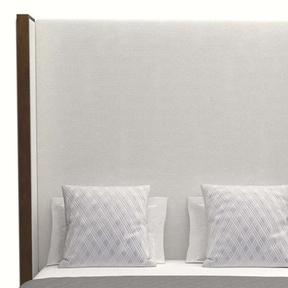Nativa Interiors - Irenne Plain Upholstered High Queen Off White Bed - BED-IRENNE-PL-HI-QN-PF-WHITE veiw 3