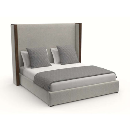 Nativa Interiors - Irenne Plain Upholstered Medium California King Grey Bed - BED-IRENNE-PL-MID-CA-PF-GREY veiw 2