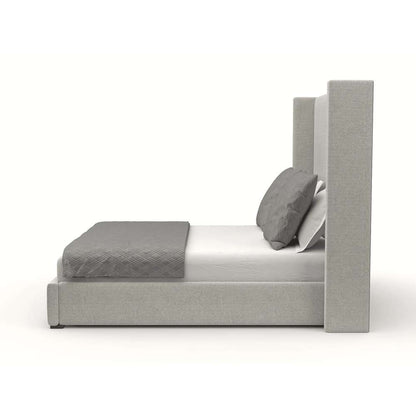Nativa Interiors - Irenne Plain Upholstered Medium California King Grey Bed - BED-IRENNE-PL-MID-CA-PF-GREY veiw 3