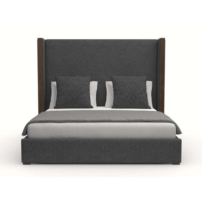 Nativa Interiors - Irenne Plain Upholstered Medium King Charcoal Bed - BED-IRENNE-PL-MID-KN-PF-CHARCOAL veiw 1