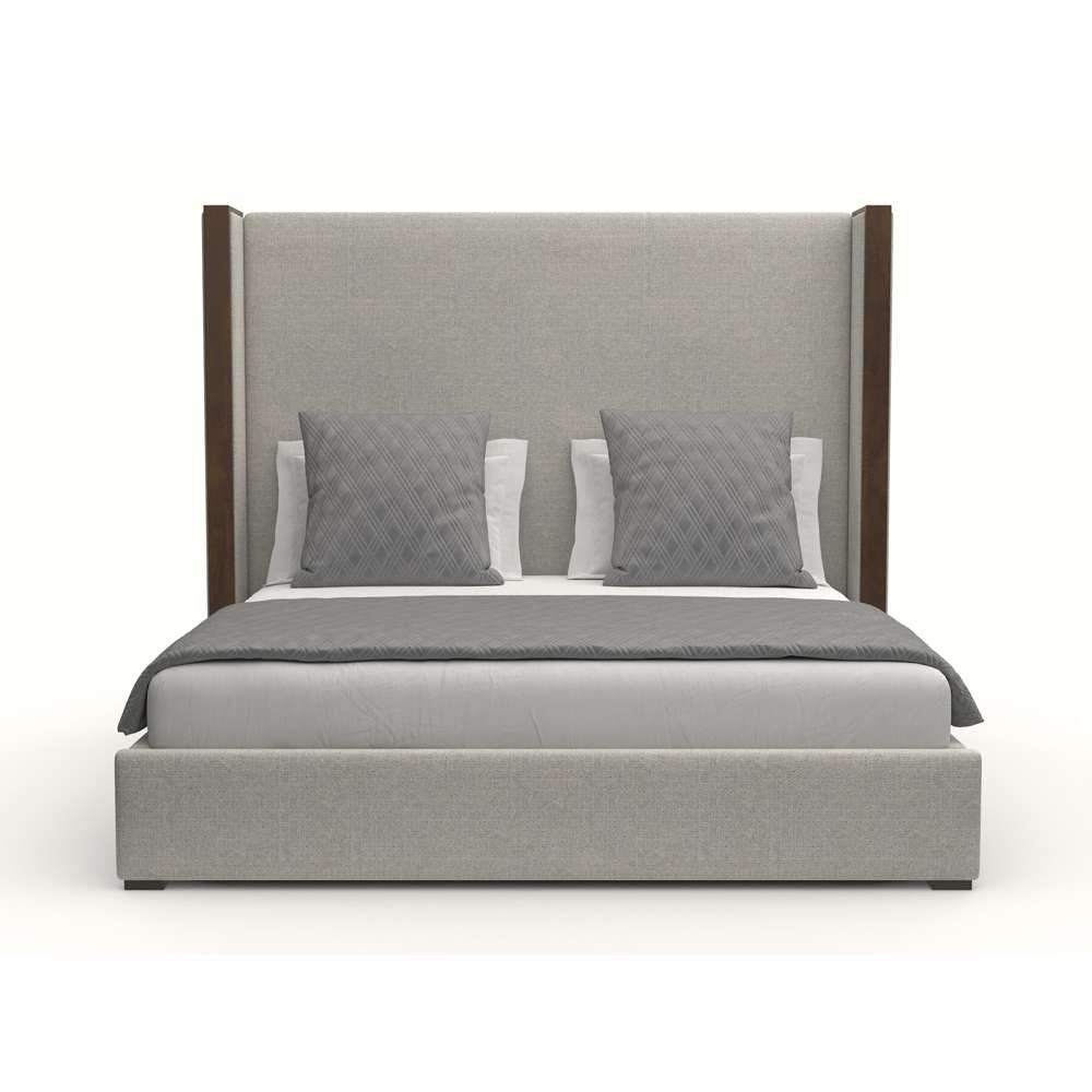 Nativa Interiors - Irenne Plain Upholstered Medium King Grey Bed - BED-IRENNE-PL-MID-KN-PF-GREY veiw 1