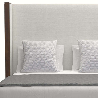Nativa Interiors - Irenne Plain Upholstered Medium King Off White Bed - BED-IRENNE-PL-MID-KN-PF-WHITE veiw 3